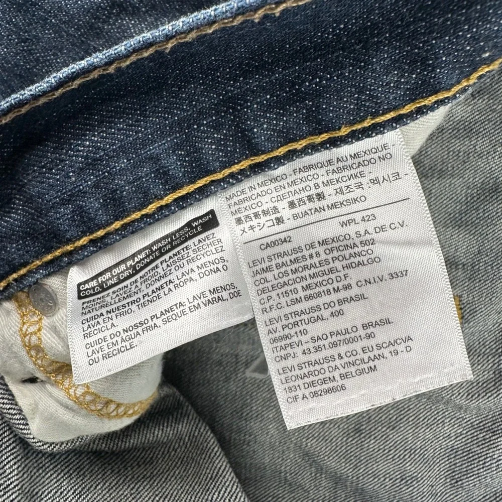 Levis 559 Relaxed Straight Jeans Mens 42x32 Dark Wash Blue Denim Pants